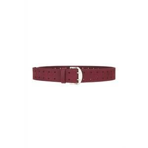 NEW FREE PEOPLE women's double cross leather belt in maroon